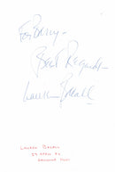 Lauren Bacall -  Autograph - Signature Mounted with Black & White Photograph