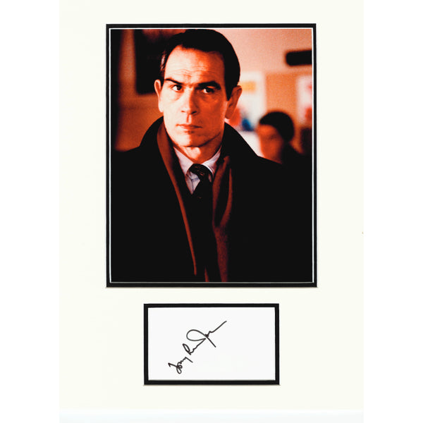 Tommy Lee Jones -  Autograph - Signature Mounted with Colour Photograph