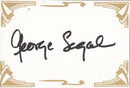 George Segal -  Autograph - Signature Mounted with Black & White Photograph
