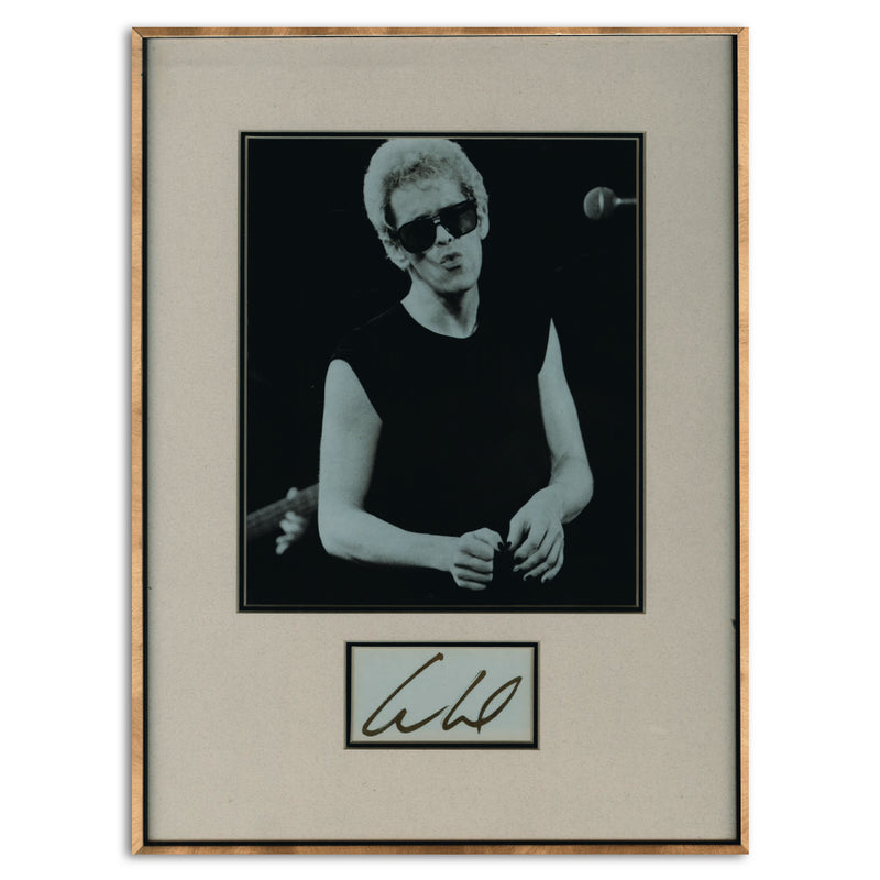 Lou Reed  -  Autograph - Signature Mounted with Black & White Photograph