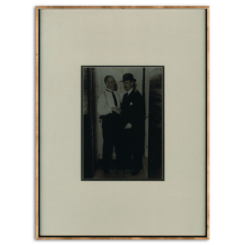 George Robey & Frank Allen -  Autograph - Signature Mounted with Black & White Photograph