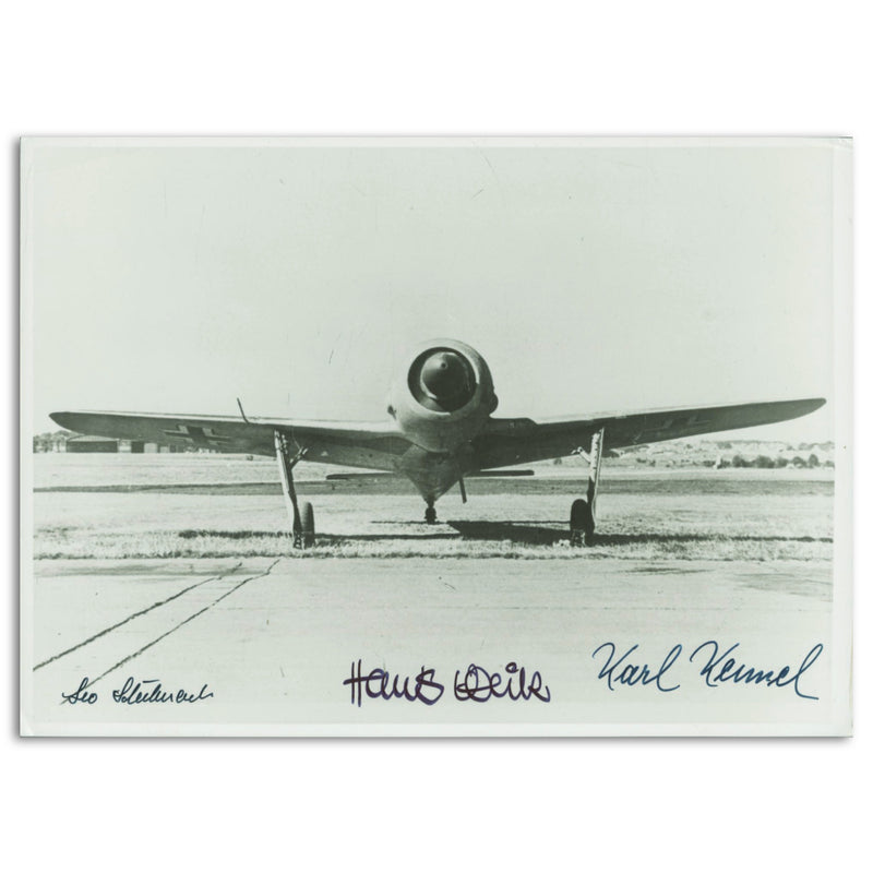 Leo Schuhmacker, Hans Weik, Karl Kennel Autograph Signed Photograph_UFP7782