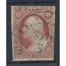 United States 1851-57 3c Washington Copper-brown Type 1 fine used 3+ margins Cat.Ã  £100 SG12a