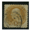 USA 1869 1c Deep yellow-brown, average used. SG114a