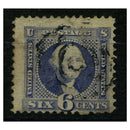 USA 1869 6c Ultramarine, good to fine used, corner crease. SG117_USA0117UX