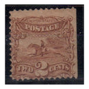USA 1869 2c Borwn, no grill, fresh mtd mint. Straight edge right, cat. £650. SG126