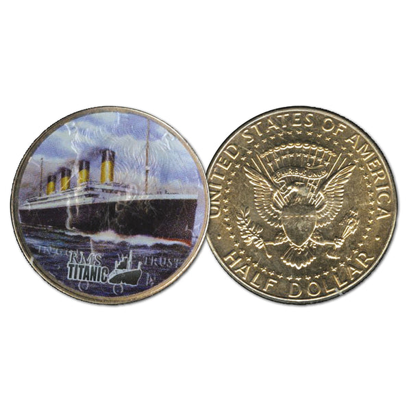 Titanic Colourised Coin