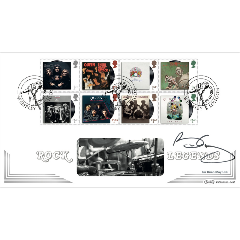 2020 Queen Stamps BLCS 2500 Signed Sir Brian May