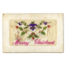 WWI Embroidered Postcard - Merry Christmas