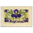 WWI Embroidered Postcard- Forget Me Not