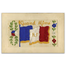 WWI Silk Postcard - Quand Meme