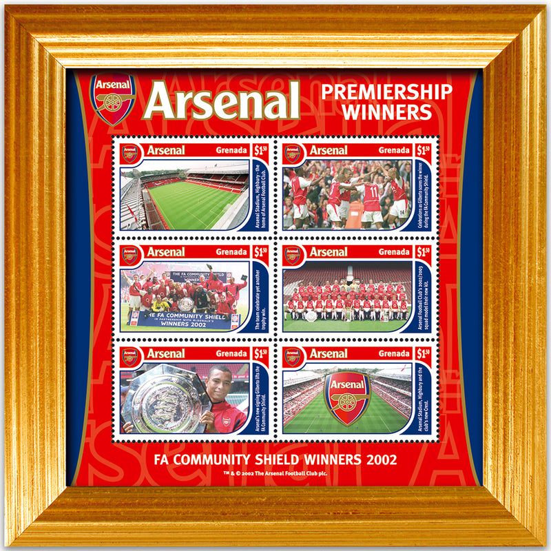 Arsenal Grenada Framed Stamp Sheet AFF008