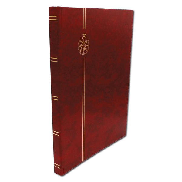 Compass Red Stockbook A4 8 White Pages (16 sides)