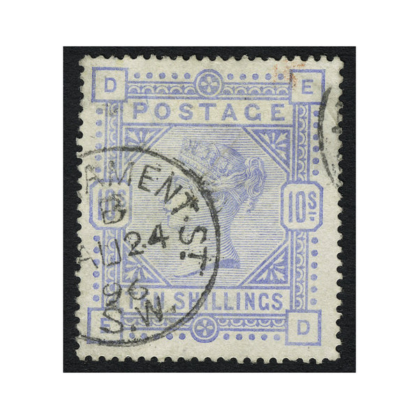 1883 10/- Pale Ultramarine vfu.