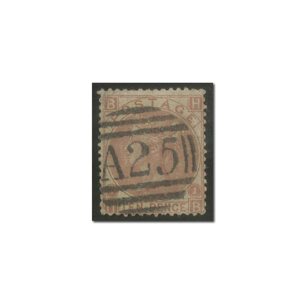 QV 10d red-brown used 'Malta' BSCA006
