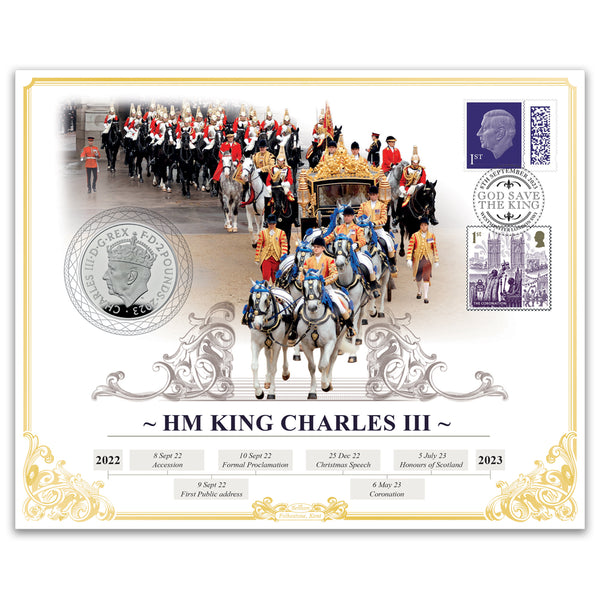 HM King Charles III One Year On Silver Britannia Special Coin Cover
