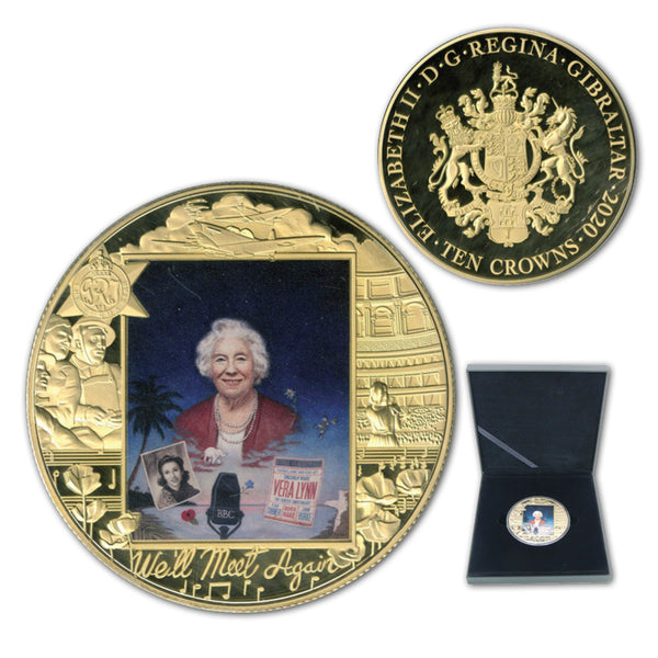 2020 Gibraltar Dame Vera Lynn 10 Crown Coin CBN1021
