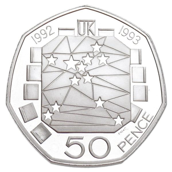 1992/1993 Dual Date EEC 50p coin