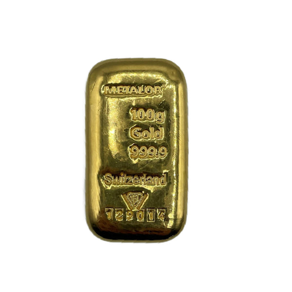 Metalor 100g Fine Gold Bar CBN1058D