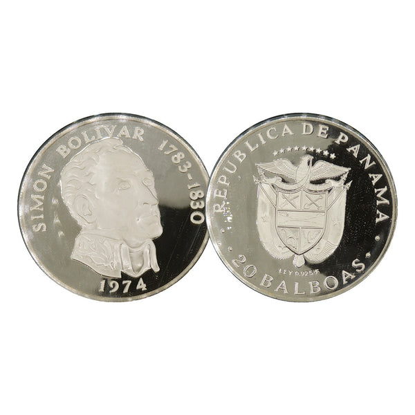 1974 Panama Simon de Bolivar coin CBN1103