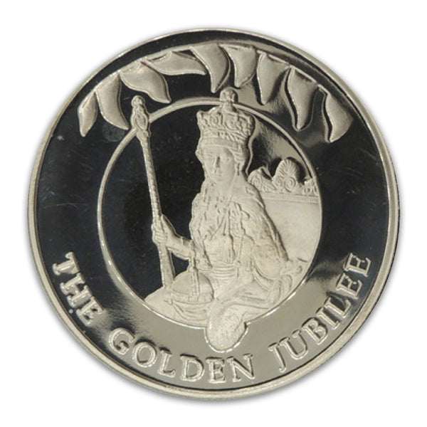 2002 Falkland Is. Golden Jubilee 50p. Plain bunt.