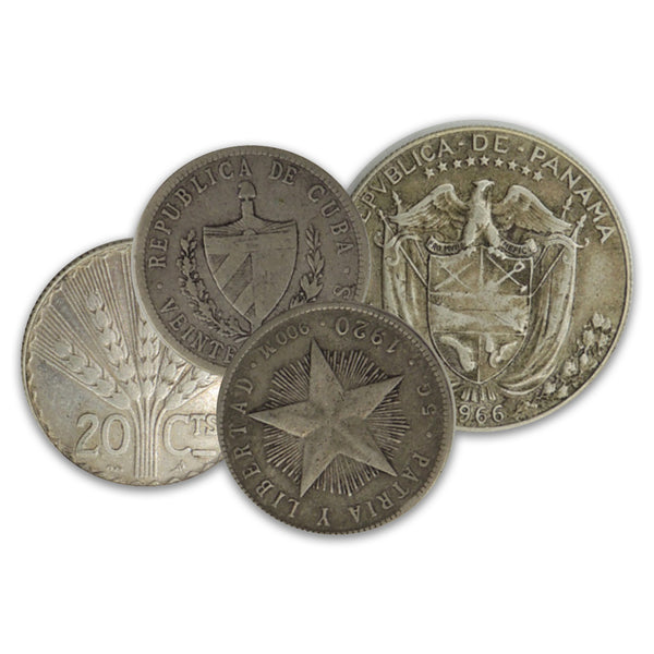 South/Central America, quartet of silvers fom 1915-66
