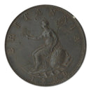 UK 1799 1/2d, 5 gunport variety, solid example with only minor, even wear, and a deep mahogany patin