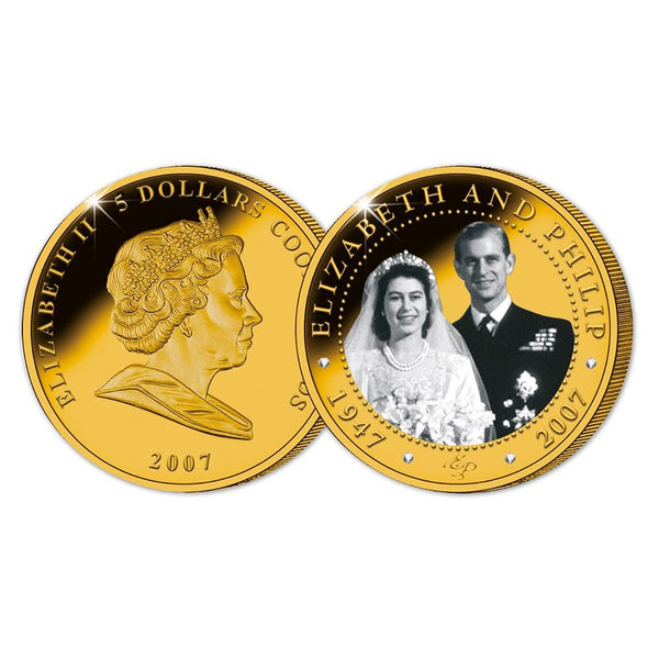 Diamond Wedding of HM Queen Elizabeth II and HRH Prince Philip 5oz coin CBN495
