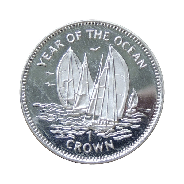 IOM 1998 Year of the Ocean Sailing Boats/Birds Crown