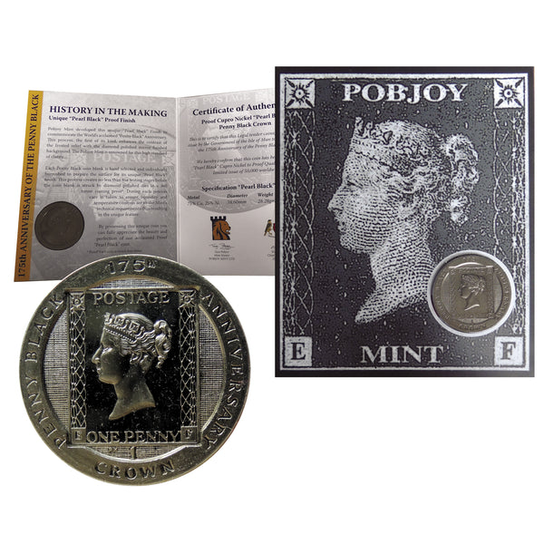 IOM 2015 Penny Black Crown (Blackened) in Presentation Pack