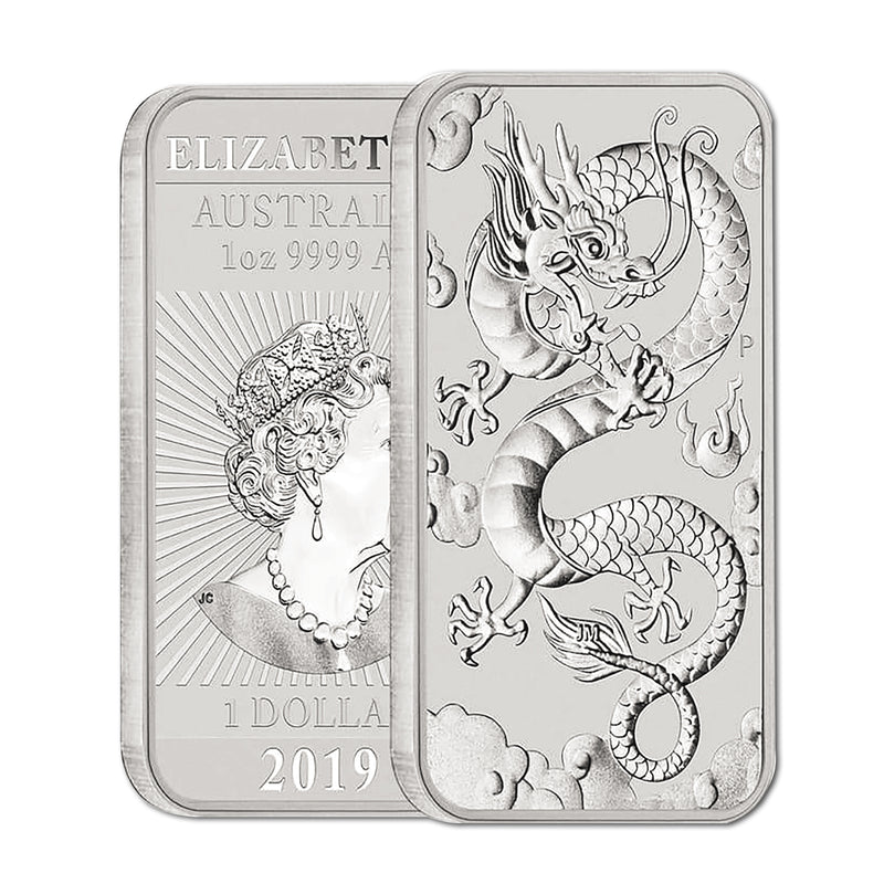 2019 1oz Dragon Rectangular 9999 Silver Coin CBN903A