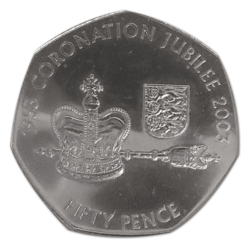2003 Jersey Coronation Jubilee Regalia 50p Coin CBN920