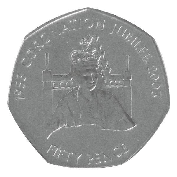 2003 Jersey Coronation Jubilee Throne 50p Coin CBN921