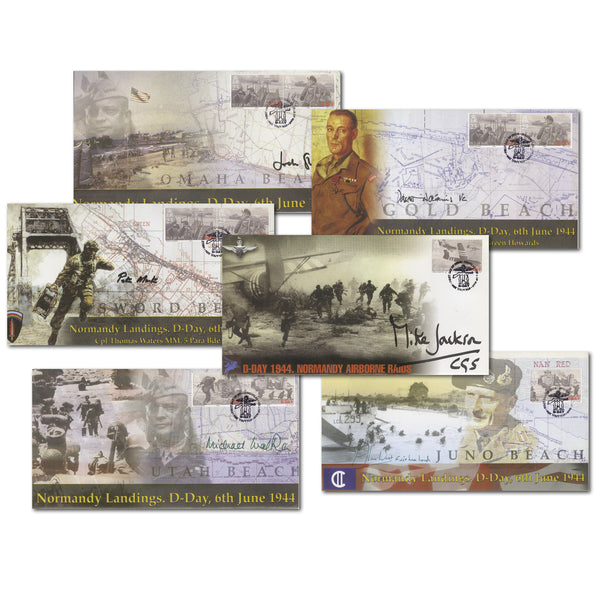 D-Day 60th Anniversary Set of 6 Signed Covers CLN2553