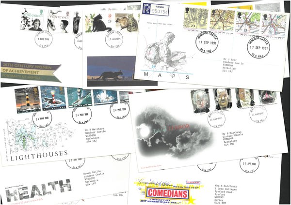 24 Royal Mail FDCs with Windsor Castle CDS CLN2561