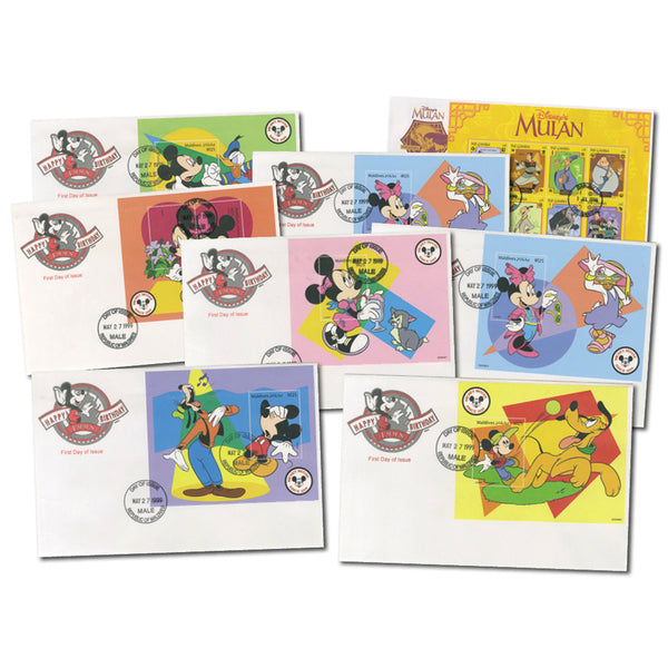 Disney First Day Covers x 8 CLN2586