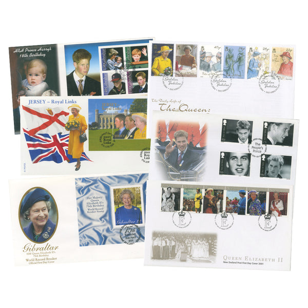 45 Assorted Royalty FDCs