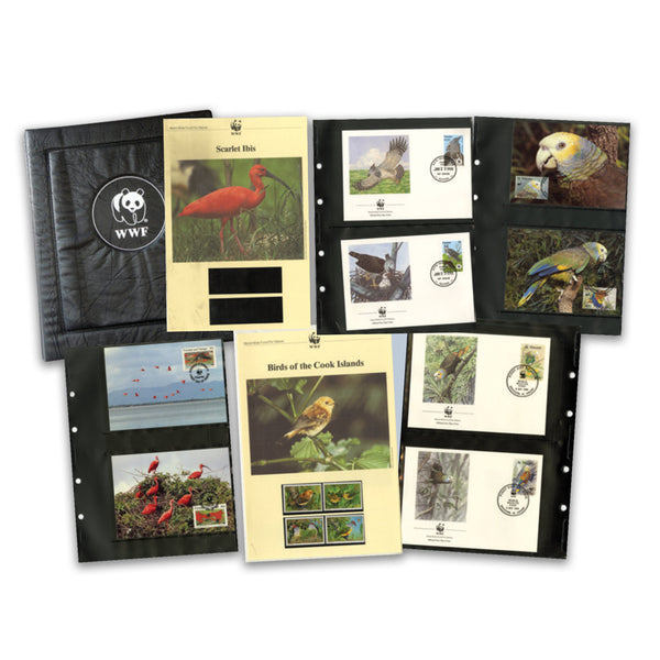 WWF Birds Collection - 70 FDCs/Cards and 8 Mint Stamps