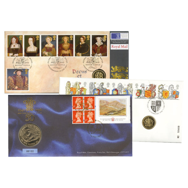 Royal Mail Royalty Coin Covers x 7