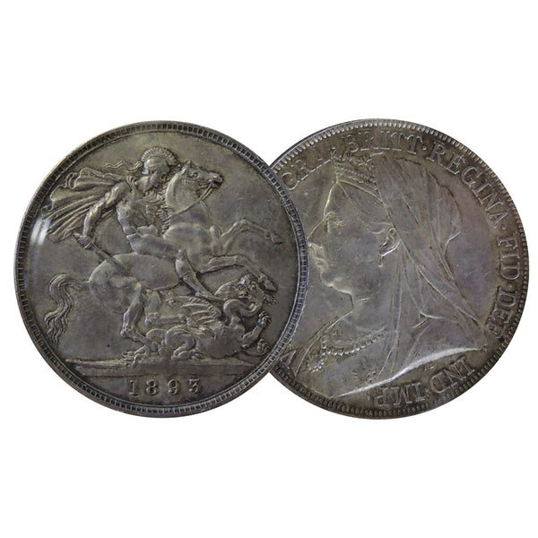 1893 Silver "LVI" edge Crown Coin CROWN1893B