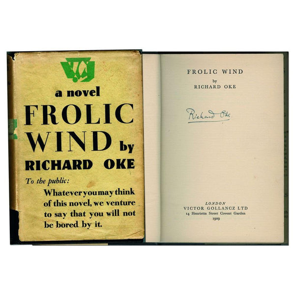 'Frolic Wind' 1st edition 1930 signed by author CXA0006