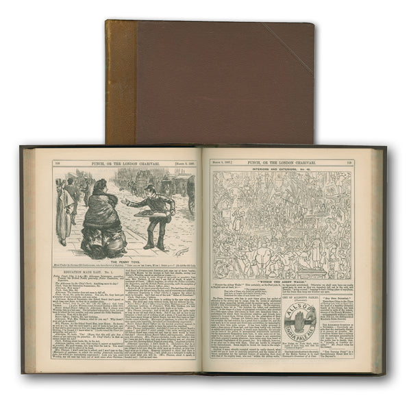 Punch - Two Bound Volumes - 1887 CXB0244