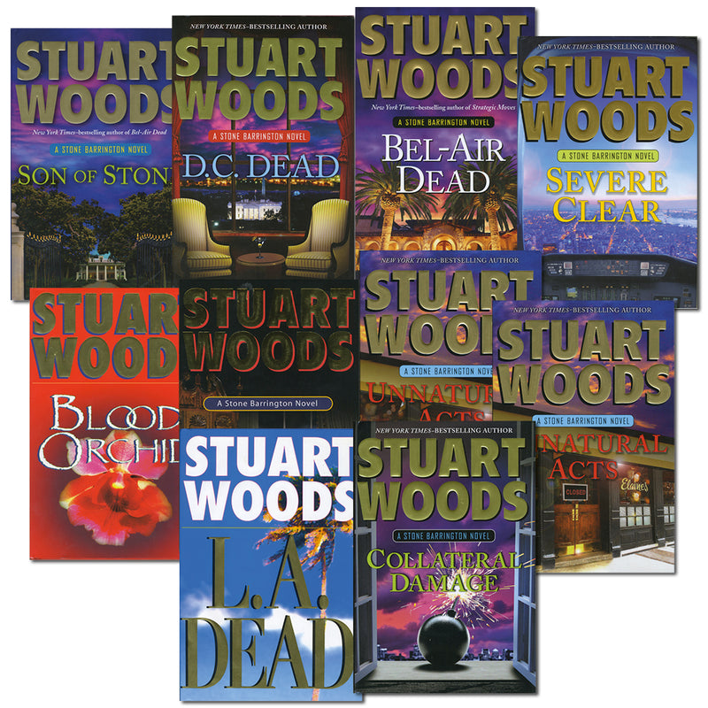 Stuart Woods Signed Hardback Books - Set of 10 CXB0317