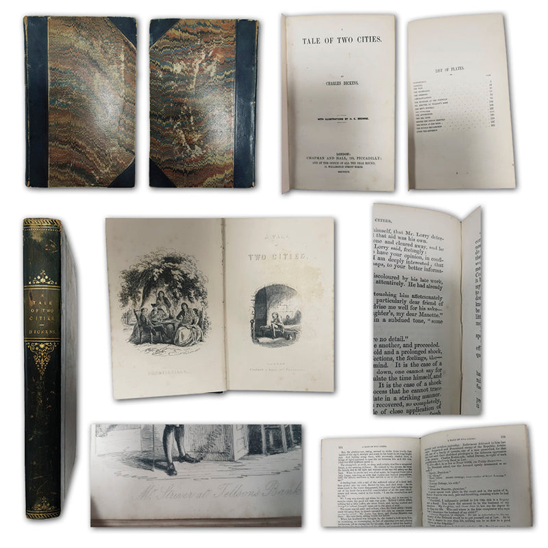 'A Tale of Two Cities' - First Edition - Charles Dickens CXB0444