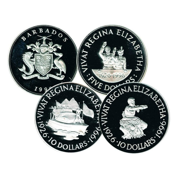 1926 -1996 Queen Elizabeth II - Set of Four Proof Silver Coins CXC0024