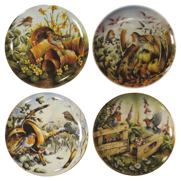 Robins Through the Seasons - Set of 4 Plates CXG0763