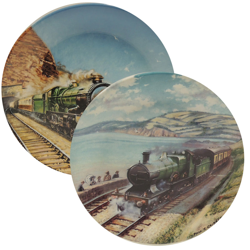 Great Steam Trains Commemorative Plates - Set of 2 CXG0783