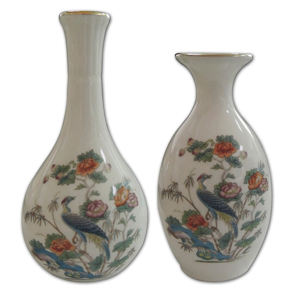 Wedgwood Kutani Crane Pair of Vases CXG0919