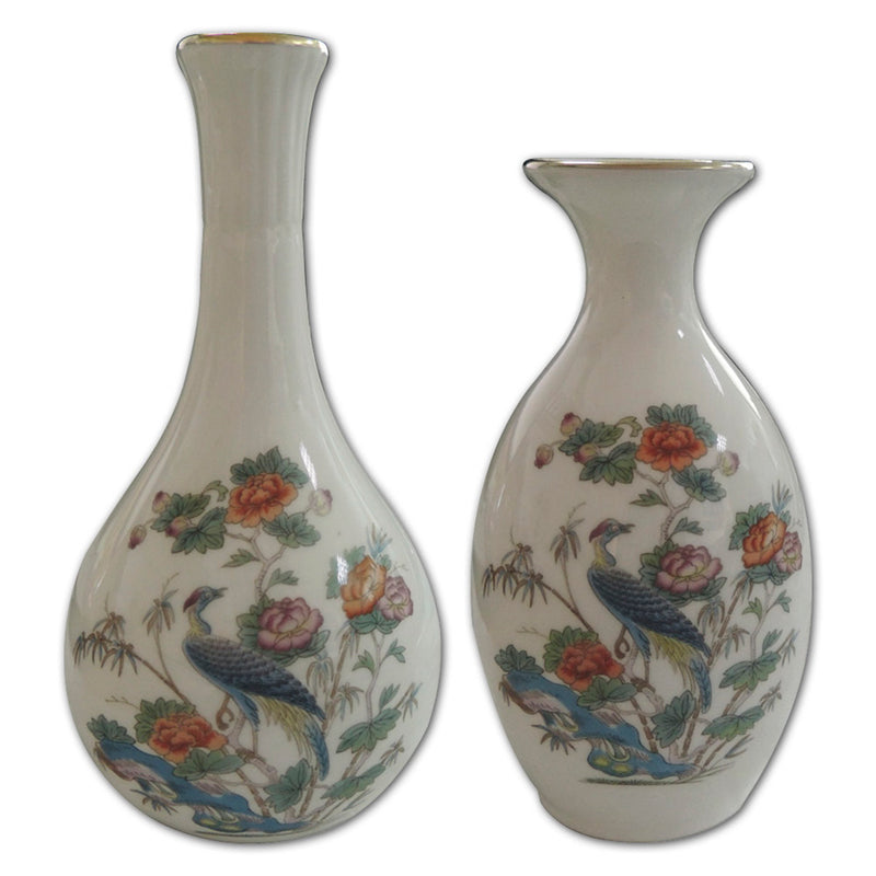 Wedgwood Kutani Crane Pair of Vases CXG0919