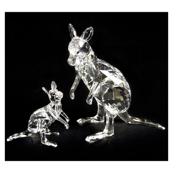 Swarovski Crystal Kangaroo Mother with Baby CXG0938